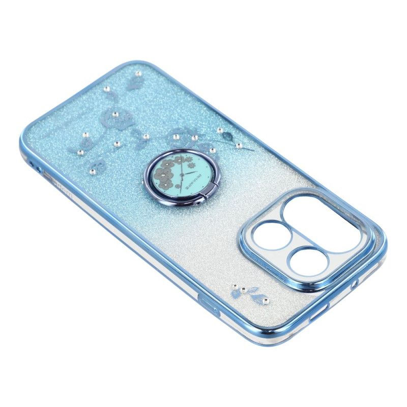 Futerały Oneplus 15 Etui Na Telefon Uchwyt Na Pierścionki I Brokatowy Wzór Kwiatowy