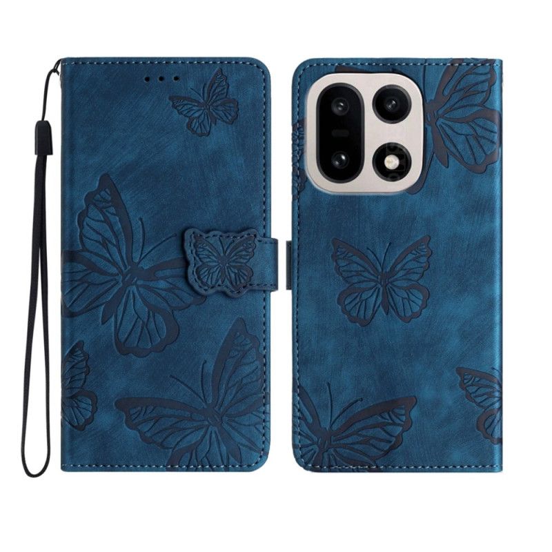 Obudowa Oneplus 15 Etui Na Telefon Efekt Zamszu Z Motylami