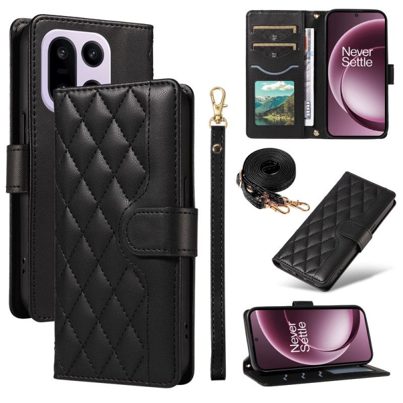 Obudowa Oneplus 15 Etui Na Telefon Pikowany Z Paskiem Na Ramię I Paskiem