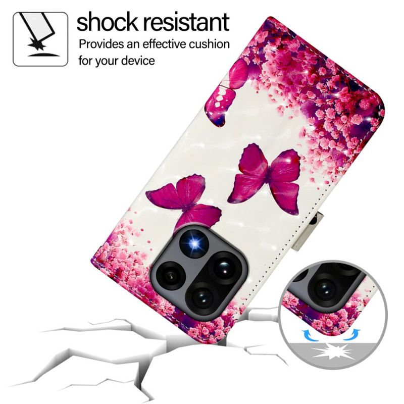 Obudowa Oneplus 15 Etui Na Telefon Różowe Motyle