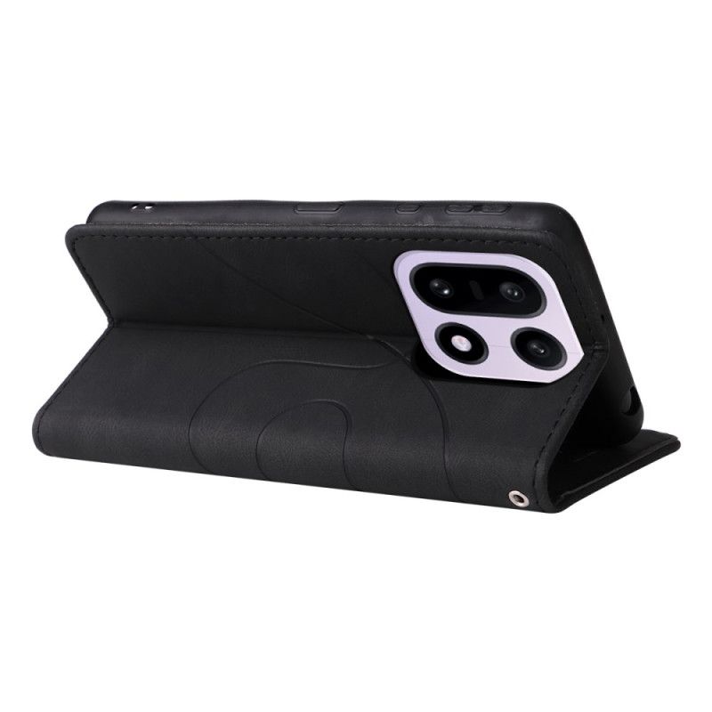 Skórzany Futerał Oneplus 15 Etui Na Telefon Dwukolorowa Falowana Tekstura