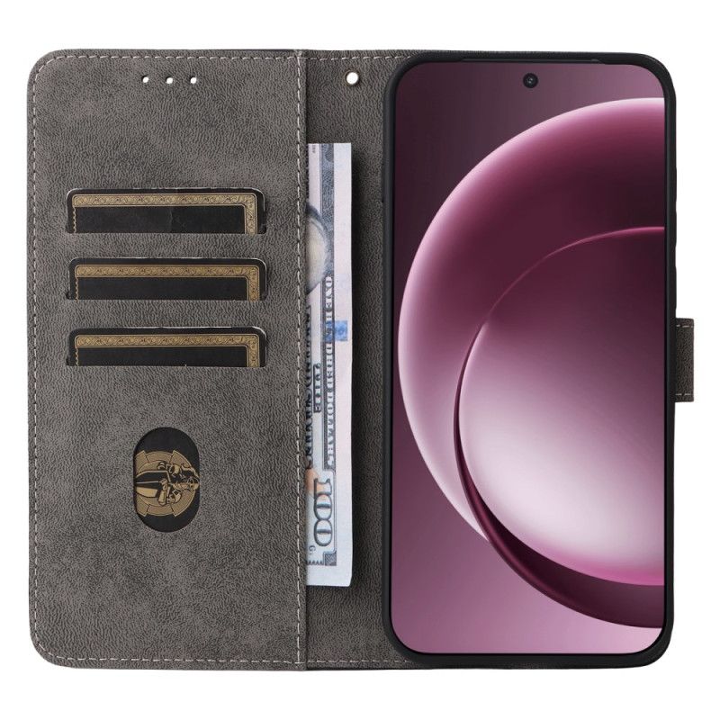 Skórzany Futerał Oneplus 15 Etui Na Telefon Efekt Zamszu Z Paskiem