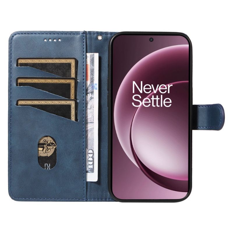 Skórzany Futerał Oneplus 15 Etui Na Telefon Linie W Kształcie Litery T