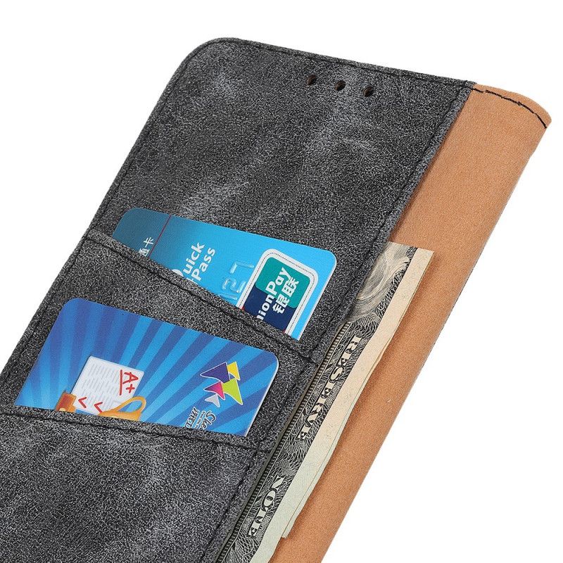 Etui Folio Samsung Galaxy A02s Czerwony Szary Dwustronna Klapka Magnetyczna