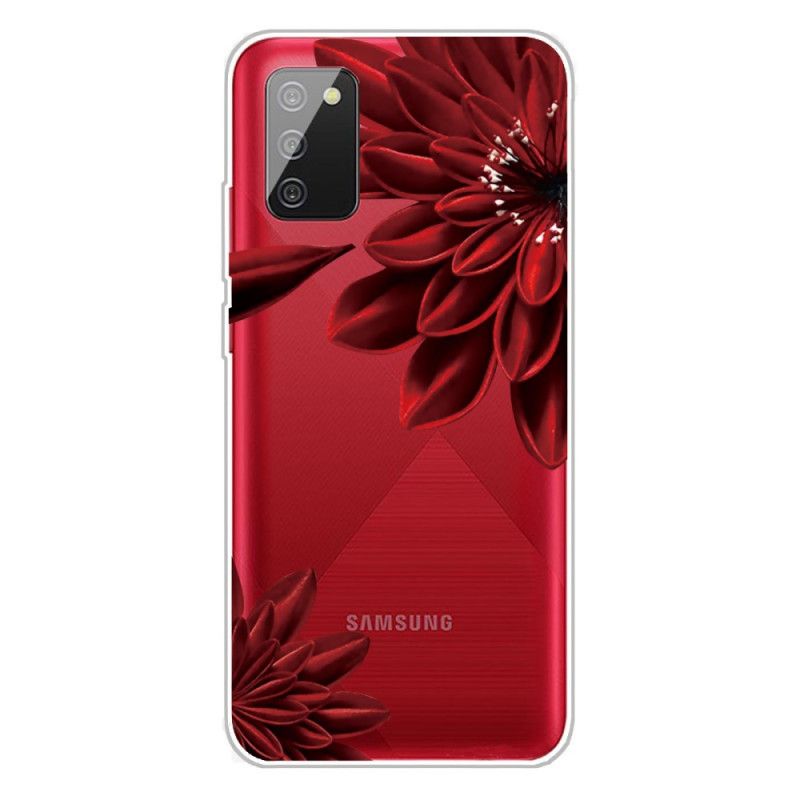 Etui Samsung Galaxy A02s Dzikie Kwiaty Etui Ochronne
