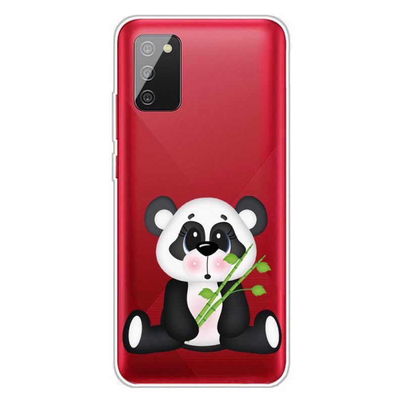 Etui Samsung Galaxy A02s Przezroczysta Smutna Panda Etui Ochronne