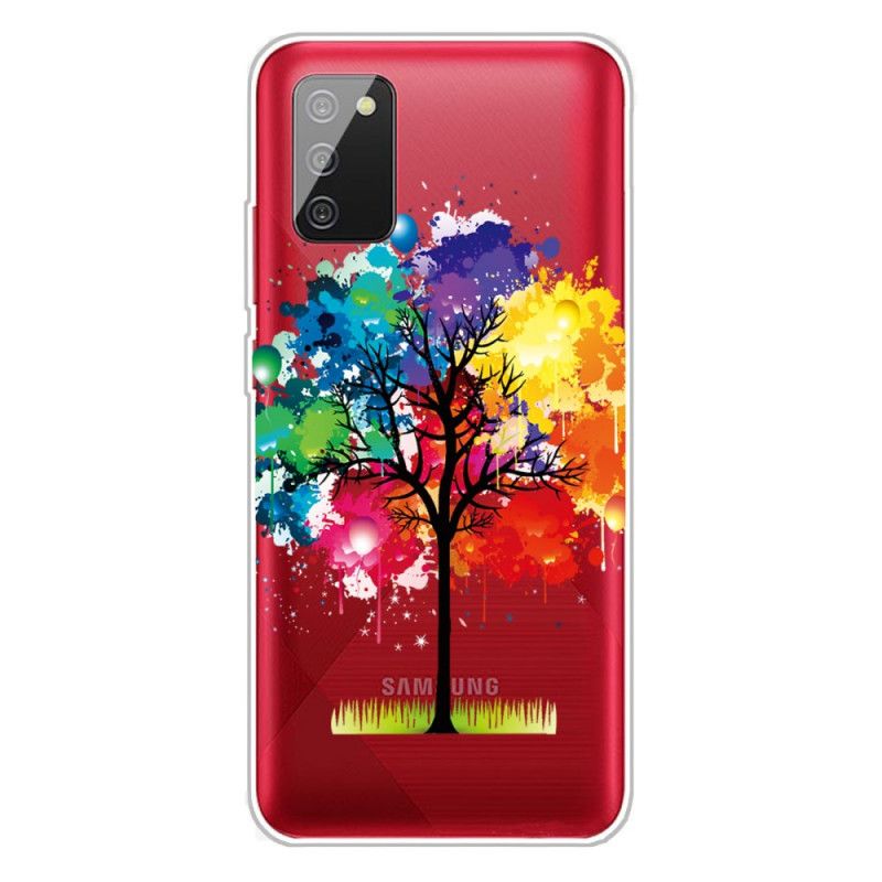 Etui Samsung Galaxy A02s Przezroczyste Drzewo Akwarelowe