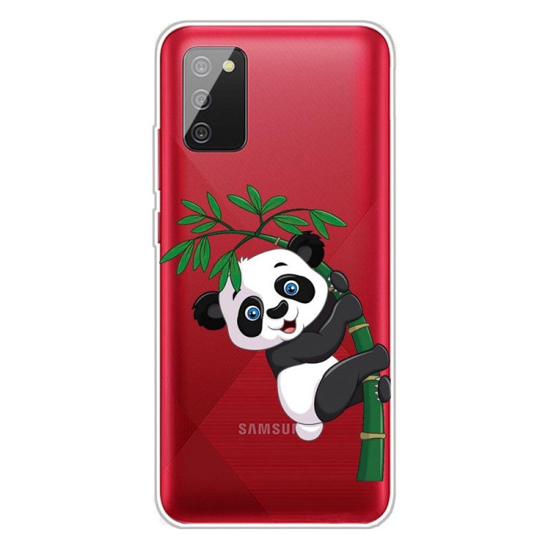 Futerały Samsung Galaxy A02s Etui na Telefon Przezroczysta Panda Na Bambusie