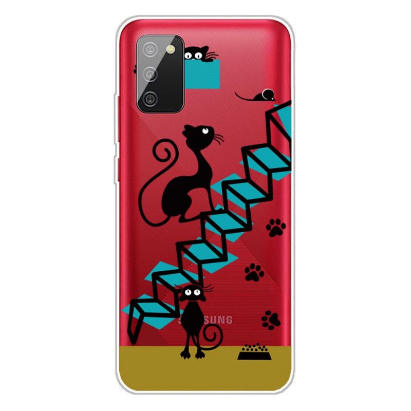 Futerały Samsung Galaxy A02s Etui na Telefon Śmieszne Koty