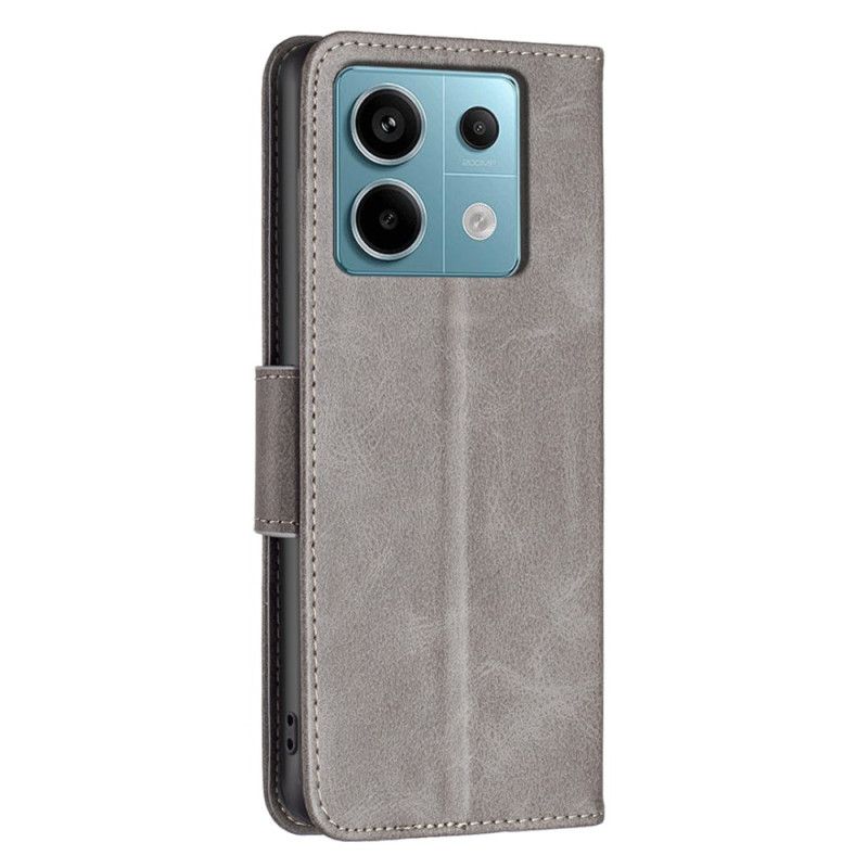 Etui Folio Xiaomi Redmi Note 13 Pro 4g Efekt Skóry Z Paskiem Etui Ochronne