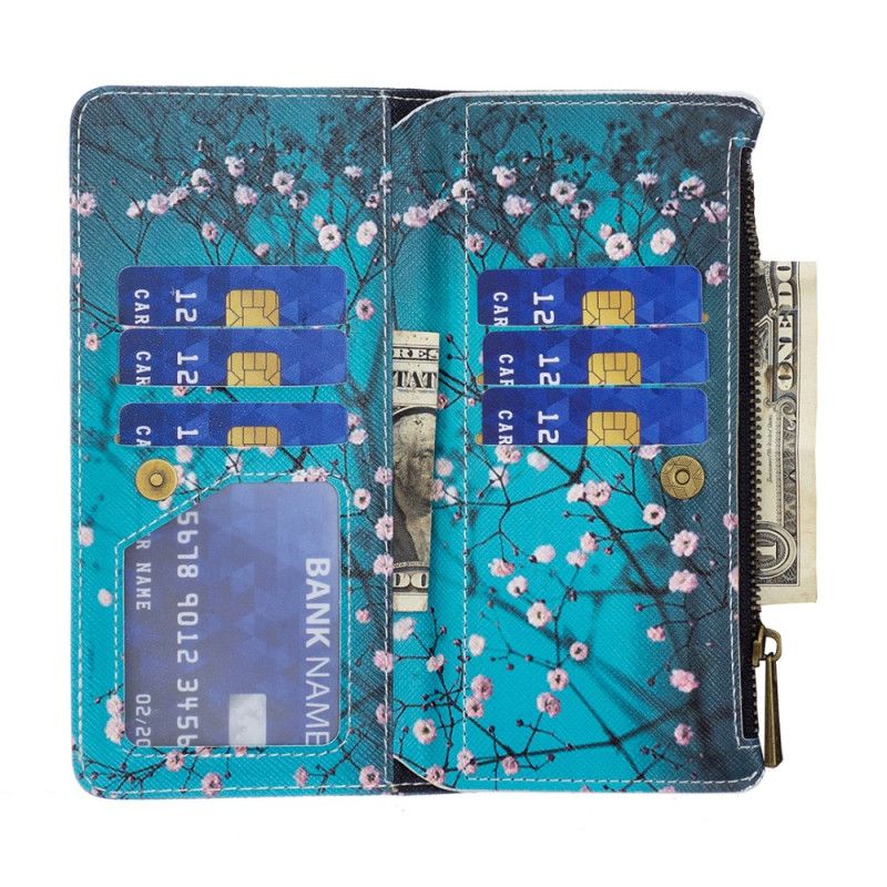 Etui Folio Xiaomi Redmi Note 13 Pro 4g Portfel W Gałązki Kwiatowe Z Paskiem