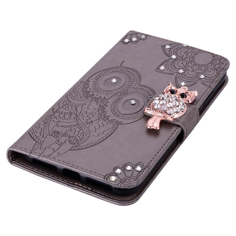 Etui Folio Xiaomi Redmi Note 13 Pro 4g Zawieszka Na Smycz Z Sową