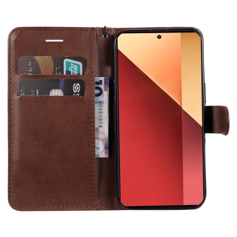Etui Folio Xiaomi Redmi Note 13 Pro 4g Zwykły Z Paskiem Etui Ochronne