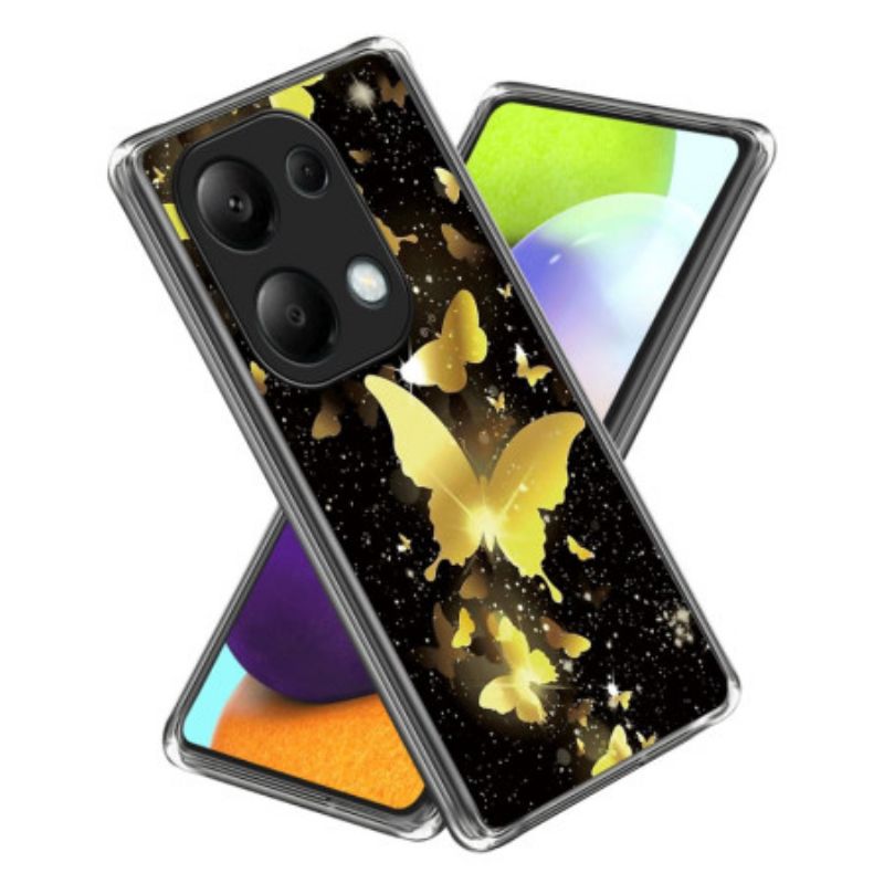 Futerały Xiaomi Redmi Note 13 Pro 4g Etui Na Telefon Złote Motyle