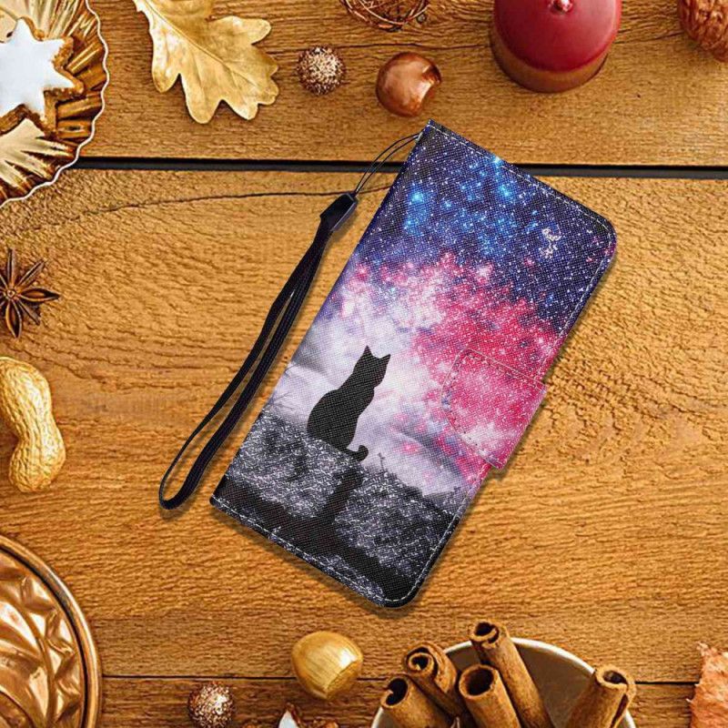 Obudowa Xiaomi Redmi Note 13 Pro 4g Etui Na Telefon Gwiaździste Niebo I Kot Na Smyczy