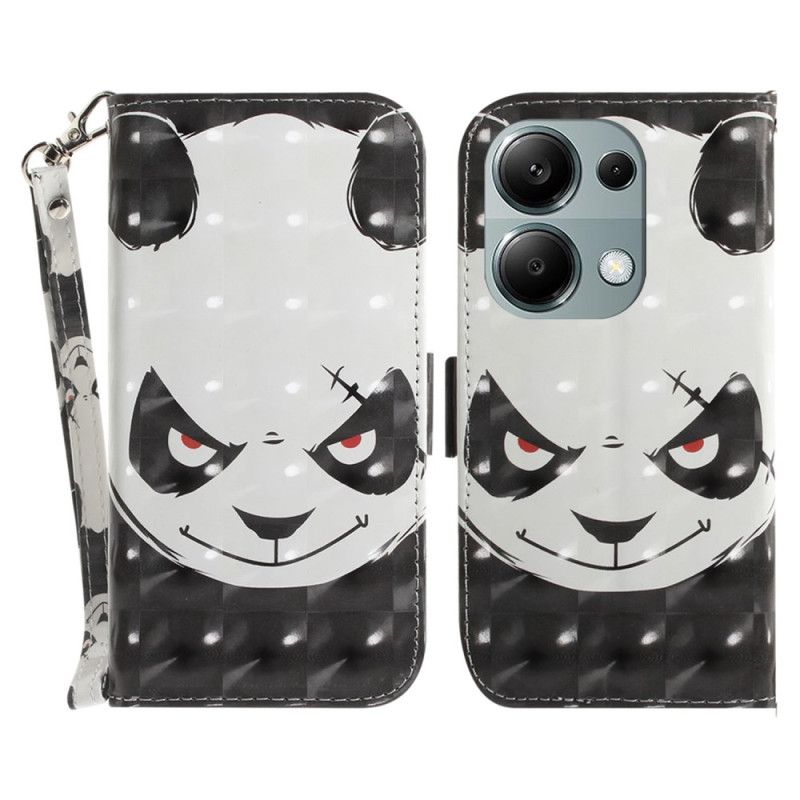 Obudowa Xiaomi Redmi Note 13 Pro 4g Etui Na Telefon Wściekła Panda Z Paskiem