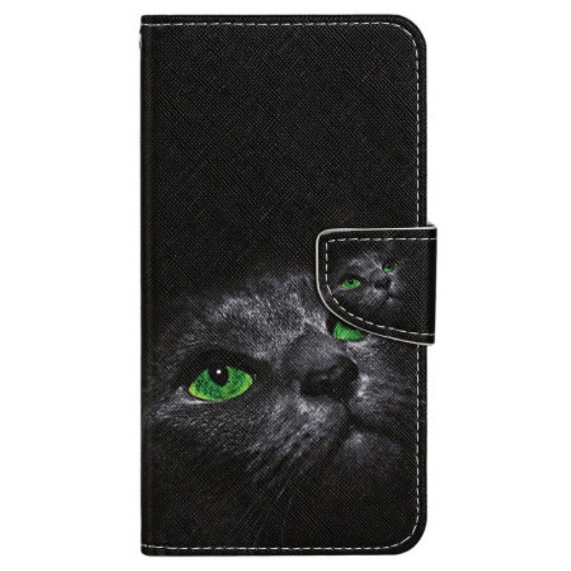 Obudowa Xiaomi Redmi Note 13 Pro 4g Etui Na Telefon Zielonooki Kot Z Paskiem