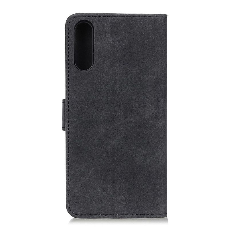 Etui Folio Sony Xperia L4 Czarny Efekt Skóry Khazneh W Stylu Vintage Etui Ochronne