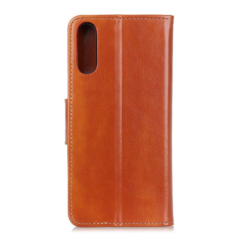 Etui Folio Sony Xperia L4 Czerwony Czarny Finezyjna Imitacja Skóry Etui Ochronne