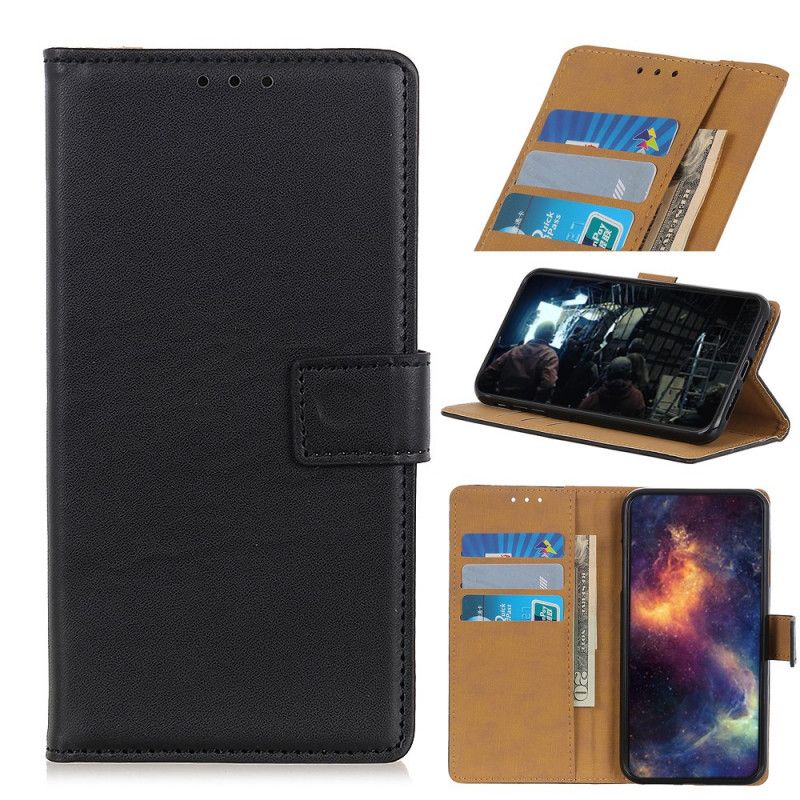 Etui Folio Sony Xperia L4 Granatowy Czarny Prosta Sztuczna Skóra