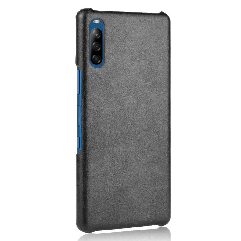 Futerały Sony Xperia L4 Szary Czarny Etui na Telefon Efekt Skóry Liczi