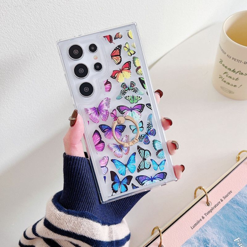 Etui Do Samsung Galaxy S25 Ultra 5g Wzorzysty Uchwyt Na Pierścionki