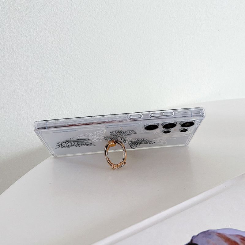 Etui Do Samsung Galaxy S25 Ultra 5g Wzorzysty Uchwyt Na Pierścionki