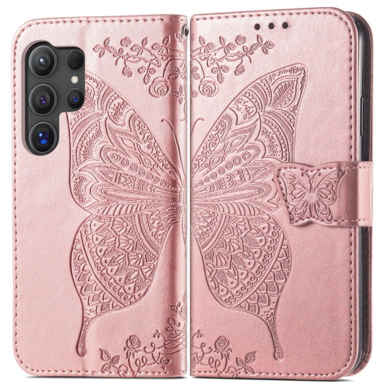 Etui Folio Do Samsung Galaxy S25 Ultra 5g Barokowy Motyl