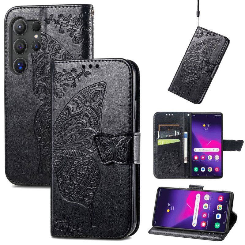 Etui Folio Do Samsung Galaxy S25 Ultra 5g Barokowy Motyl