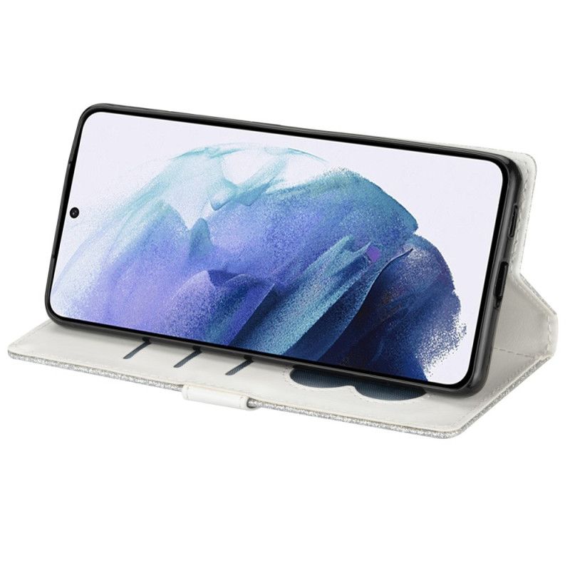 Etui Folio Do Samsung Galaxy S25 Ultra 5g Brokatowe Etui Z Paskiem