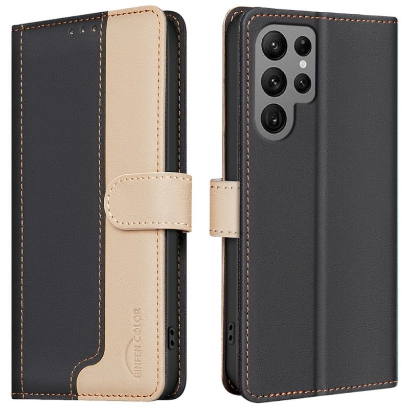 Etui Folio Do Samsung Galaxy S25 Ultra 5g Dwukolorowa Z Blokadą Rfid Binfen Color