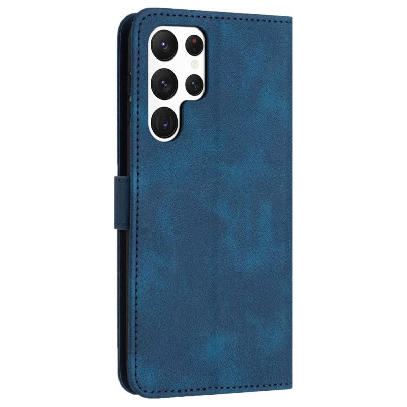 Etui Folio Do Samsung Galaxy S25 Ultra 5g Klasyczny Efekt Skóry Z Paskiem