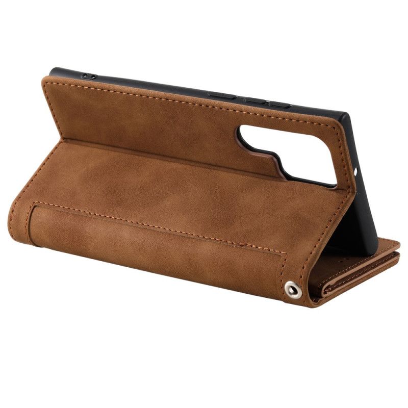 Etui Folio Do Samsung Galaxy S25 Ultra 5g Portfel Z Zamkiem Błyskawicznym