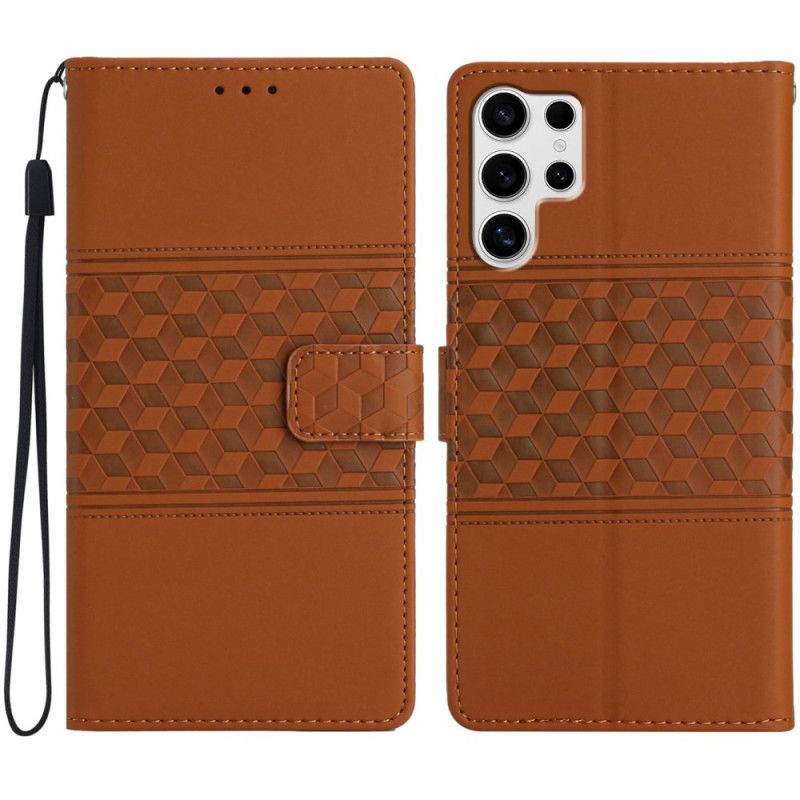 Etui Folio Samsung Galaxy S25 Ultra 5g Dekoracyjny Fryz Etui Ochronne