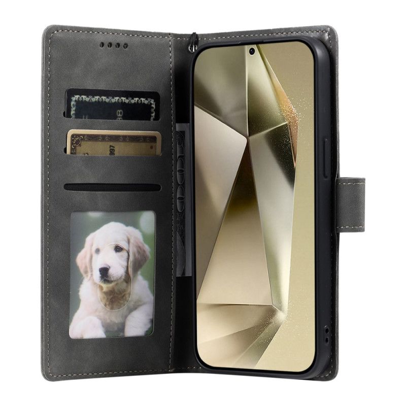 Etui Folio Samsung Galaxy S25 Ultra 5g Efekt Zamszu Mandala Etui Ochronne