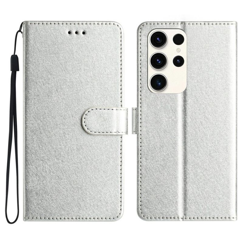 Etui Folio Samsung Galaxy S25 Ultra 5g Jedwabista Faktura Etui Ochronne