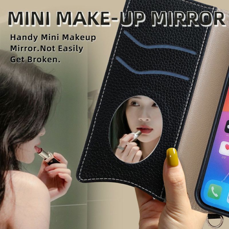 Etui Folio Samsung Galaxy S25 Ultra 5g Portfel Z Łańcuszkiem