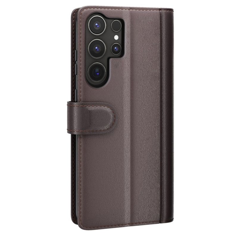 Etui Folio Samsung Galaxy S25 Ultra 5g Skóra Naturalna Etui Ochronne