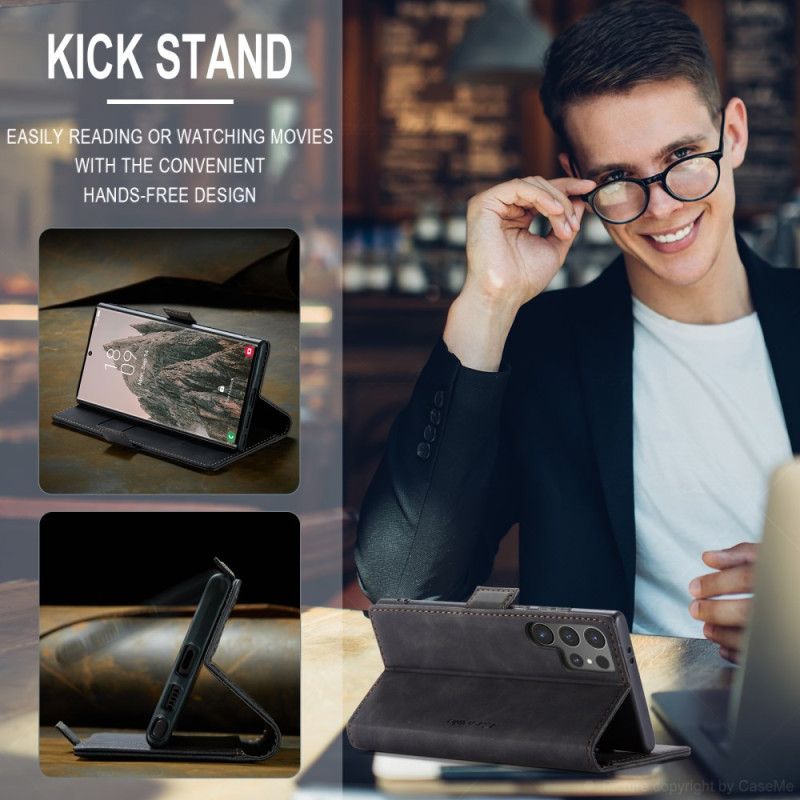 Etui Folio Samsung Galaxy S25 Ultra 5g Etui Z Efektem Zamszu Etui Ochronne