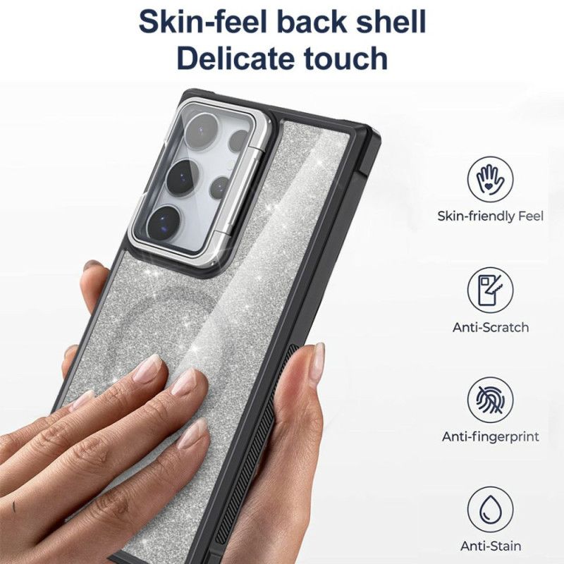 Etui Samsung Galaxy S25 Ultra 5g Brokat Z Wbudowaną Podstawką