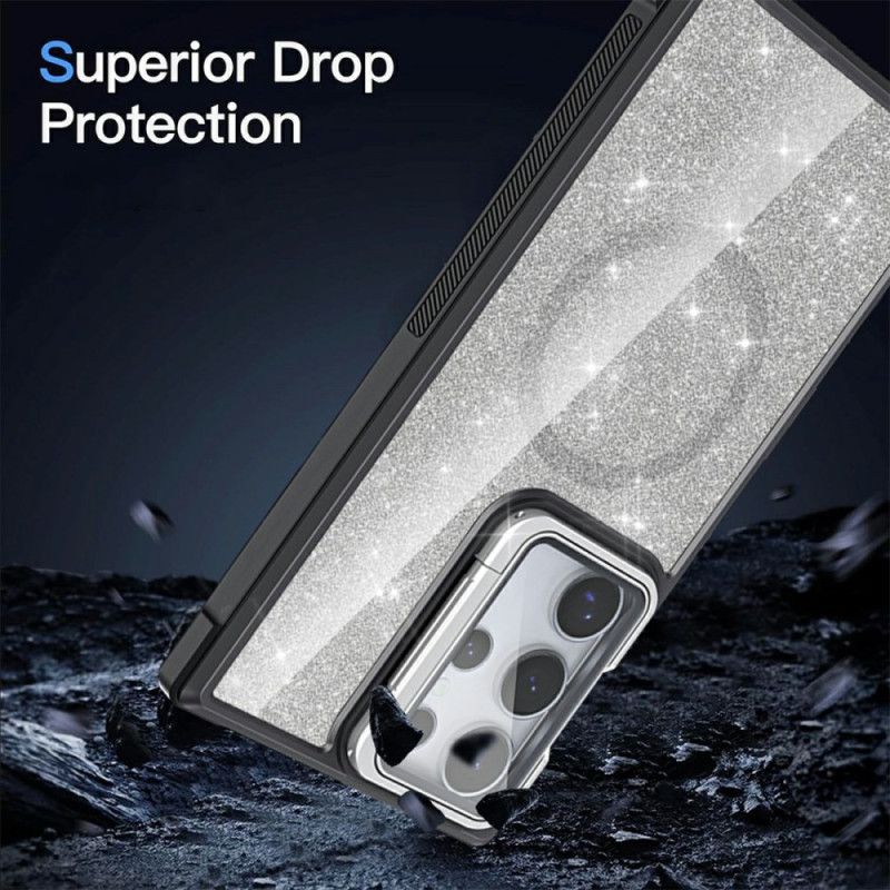 Etui Samsung Galaxy S25 Ultra 5g Brokat Z Wbudowaną Podstawką