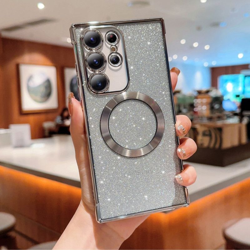 Etui Samsung Galaxy S25 Ultra 5g Brokatowy Kompatybilny Z Magsafe Etui Ochronne