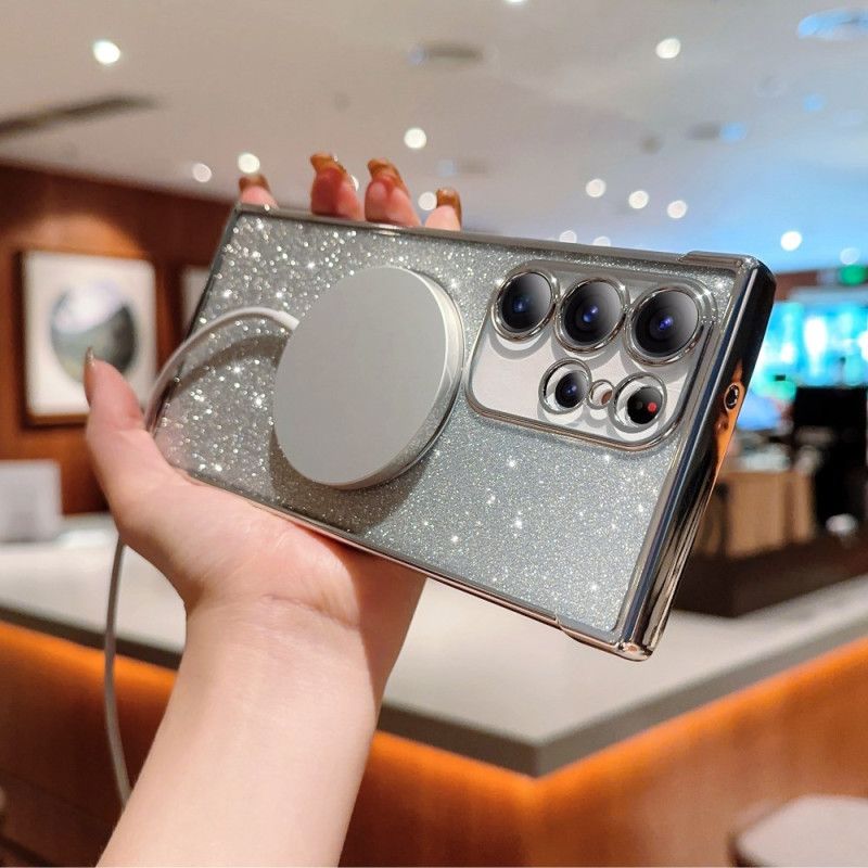 Etui Samsung Galaxy S25 Ultra 5g Brokatowy Kompatybilny Z Magsafe Etui Ochronne