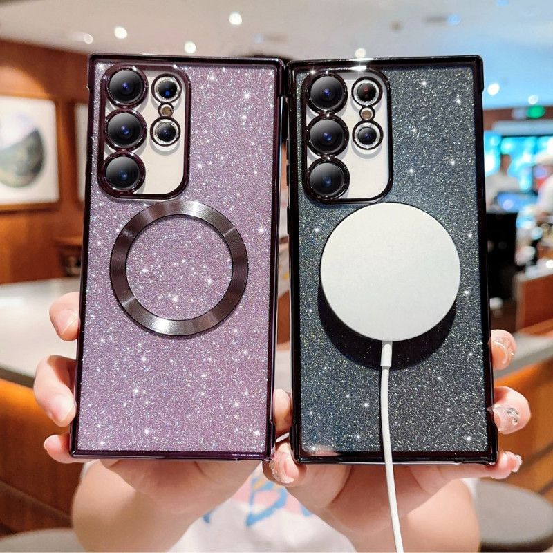 Etui Samsung Galaxy S25 Ultra 5g Brokatowy Kompatybilny Z Magsafe Etui Ochronne