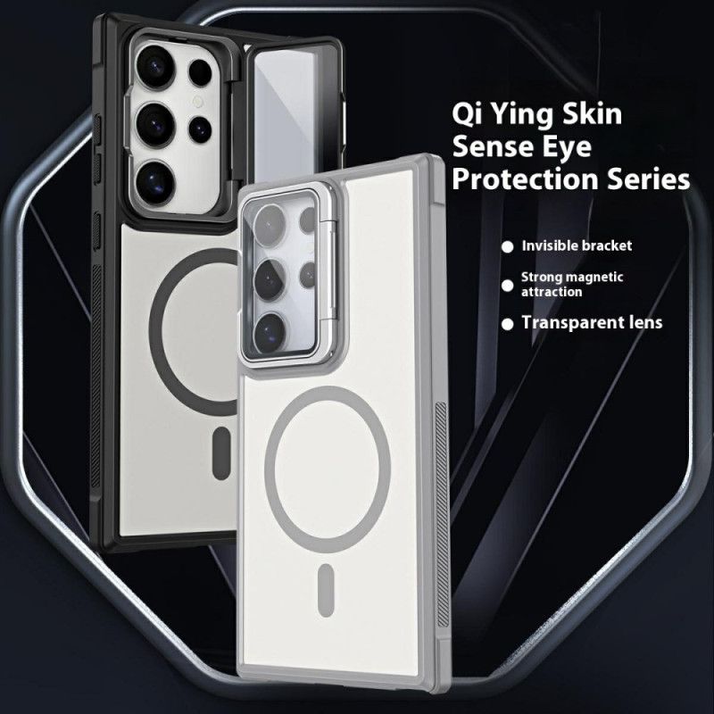 Etui Samsung Galaxy S25 Ultra 5g Kompatybilny Z Magsafe Matowa Obudowa Z Zabezpieczeniem Przed Odciskami Palców I Podstawką Etui Ochronne