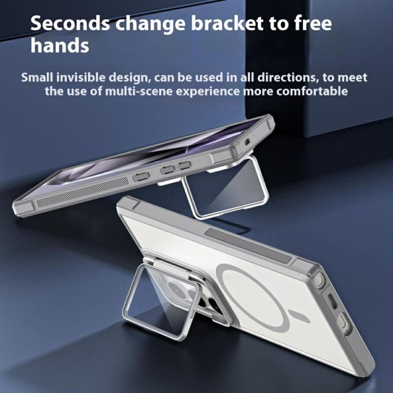 Etui Samsung Galaxy S25 Ultra 5g Kompatybilny Z Magsafe Matowa Obudowa Z Zabezpieczeniem Przed Odciskami Palców I Podstawką Etui Ochronne