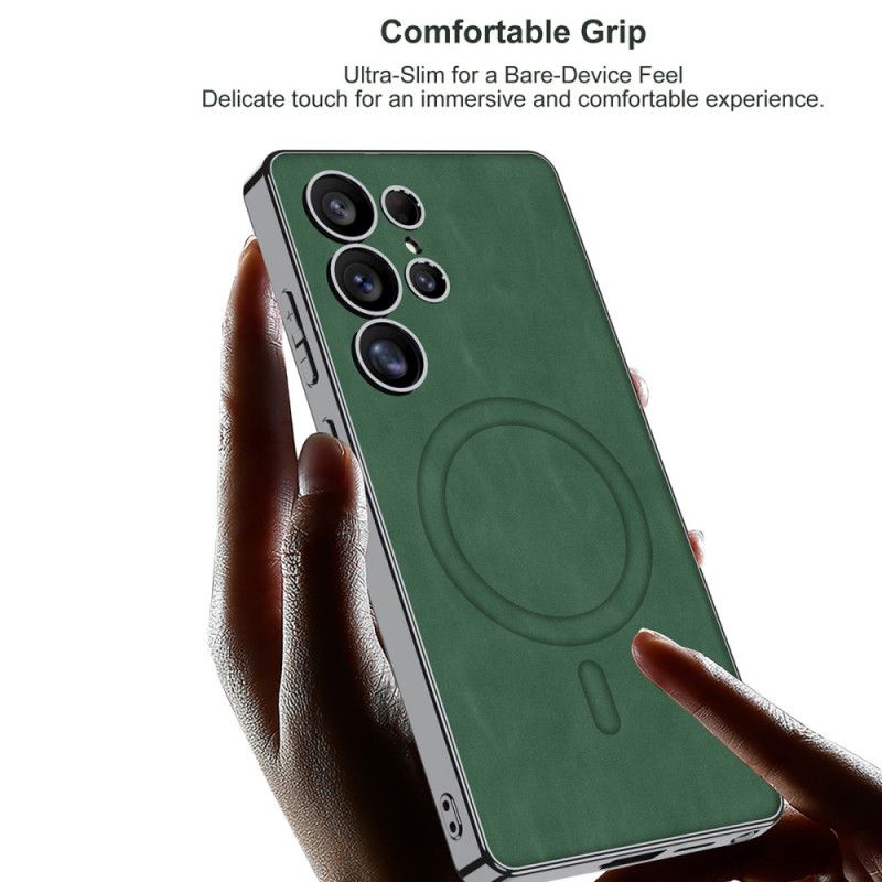 Etui Samsung Galaxy S25 Ultra 5g Matowa Skóra Ekologiczna Kompatybilna Z Magsafe