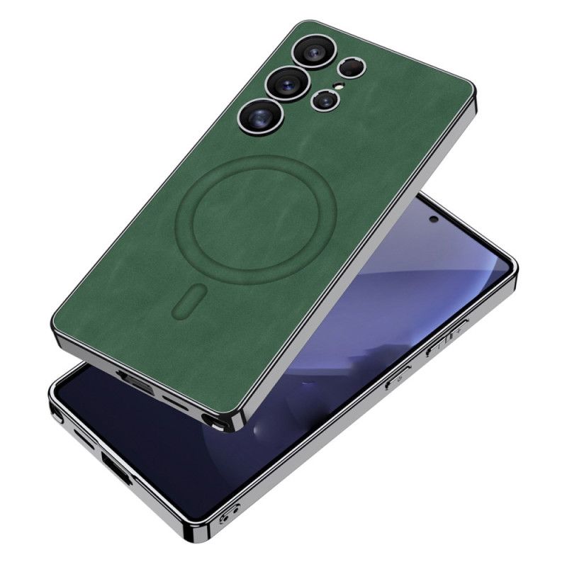 Etui Samsung Galaxy S25 Ultra 5g Matowa Skóra Ekologiczna Kompatybilna Z Magsafe