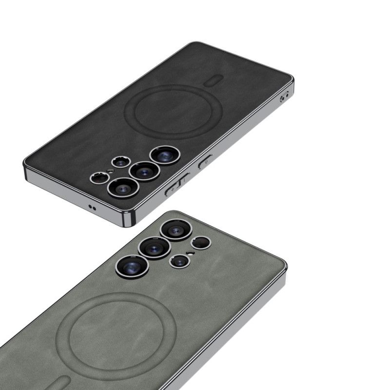 Etui Samsung Galaxy S25 Ultra 5g Matowa Skóra Ekologiczna Kompatybilna Z Magsafe