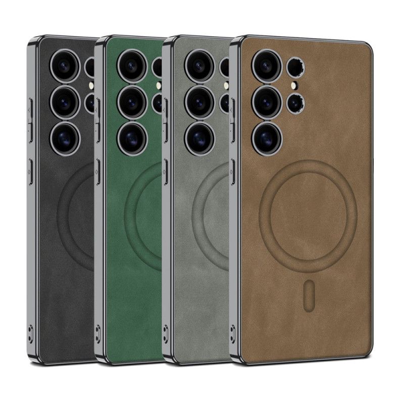 Etui Samsung Galaxy S25 Ultra 5g Matowa Skóra Ekologiczna Kompatybilna Z Magsafe